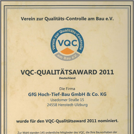 VQC Qualitätsaward 2011