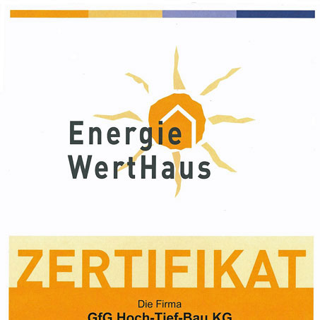 Zertifikat Energiewerthaus